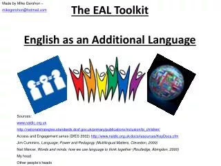 the eal toolkit english as an additional language
