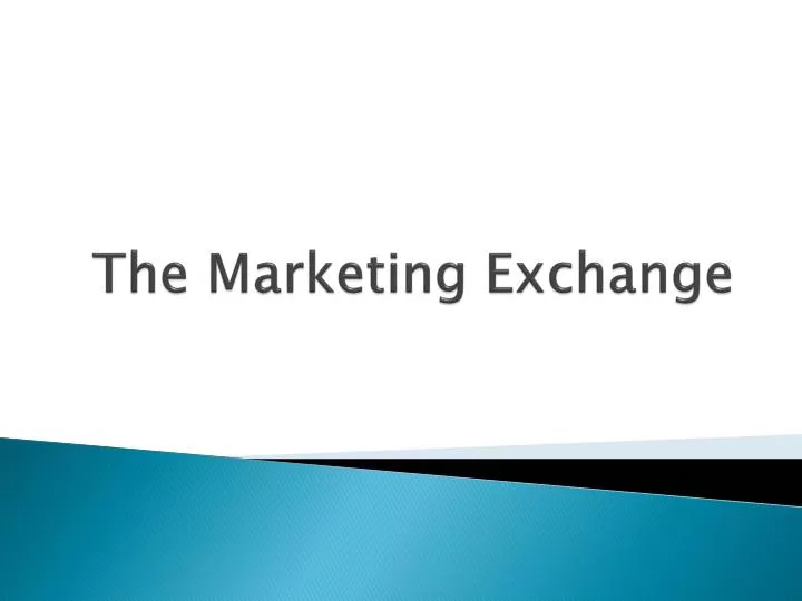 the marketing exchange