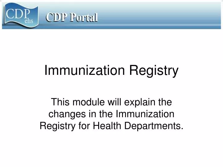 immunization registry
