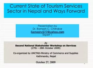 Current State of Tourism Services Sector in Nepal and Ways Forward
