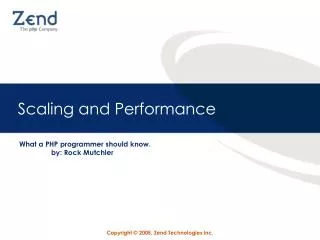 Scaling and Performance