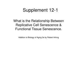 Supplement 12-1