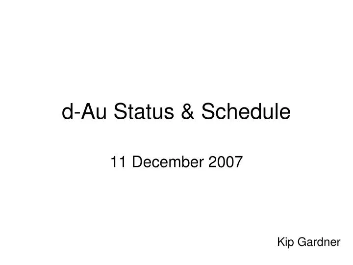 d au status schedule