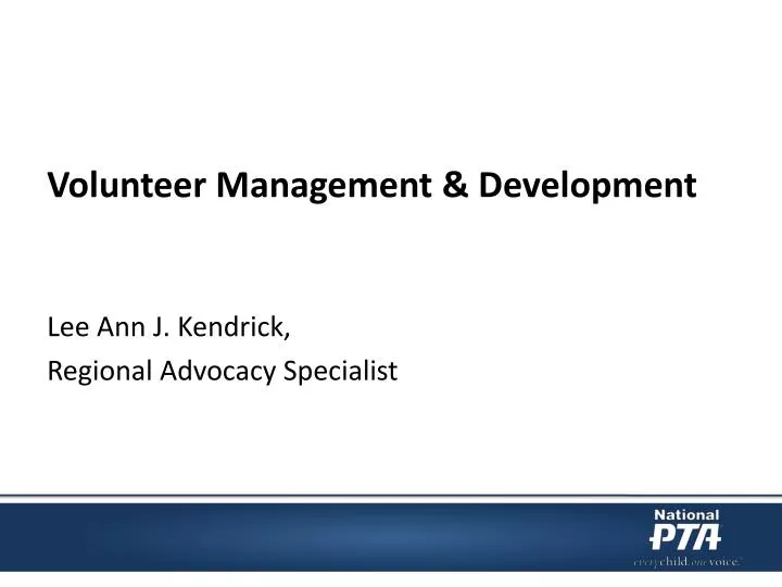 volunteer management development