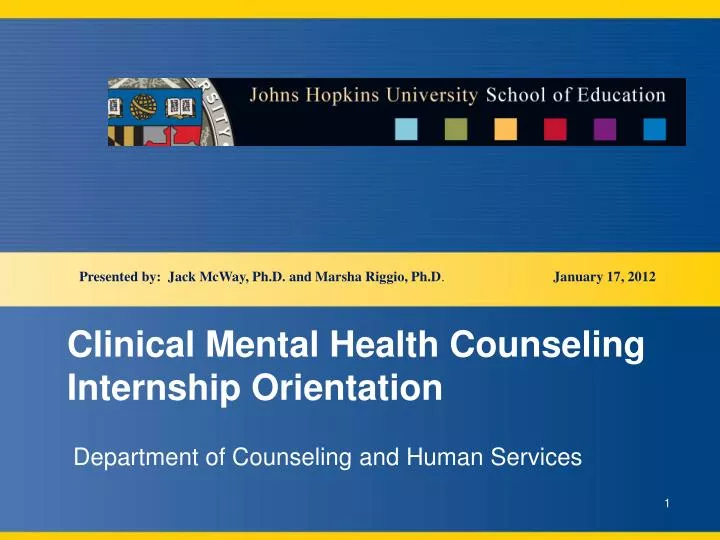 clinical mental health counseling internship orientation