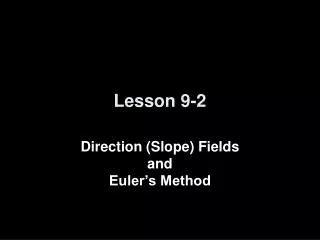 Lesson 9-2