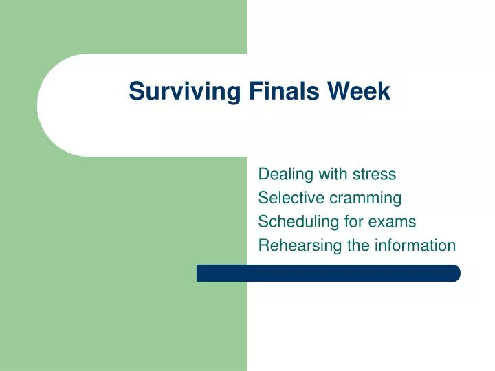 surviving finals week