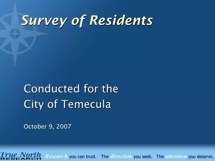 conducted for the city of temecula