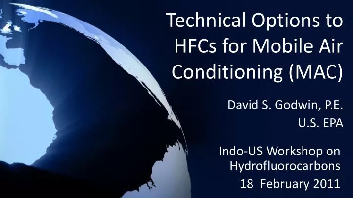 technical options to hfcs for mobile air conditioning mac