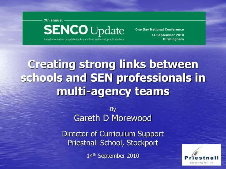 creating strong links between schools and sen professionals in multi agency teams