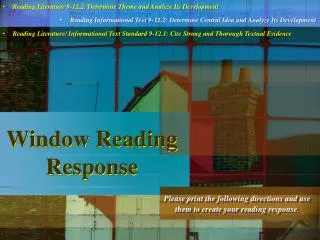 Window Reading Response