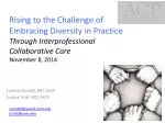 Embracing Diversity in Interprofessional Collaborative Care: Strategies for Effective Practice - slide 1
