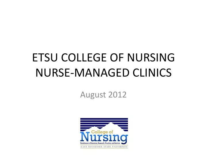 etsu college of nursing nurse managed clinics
