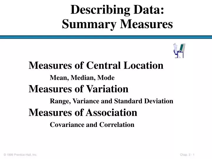 describing data summary measures