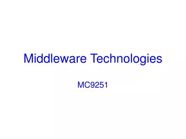 middleware technologies