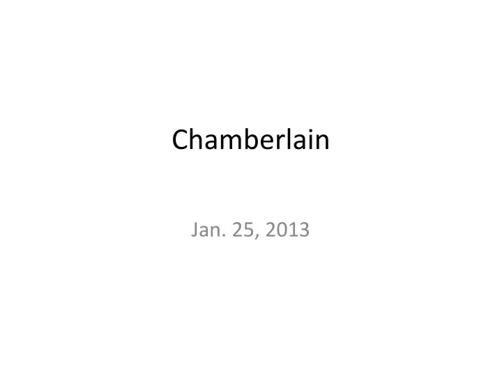 chamberlain