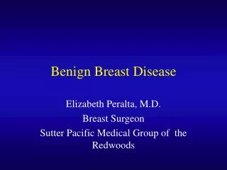 Benign Breast Disease