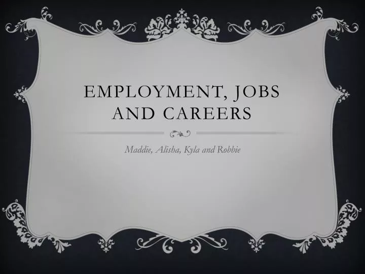 employment jobs and careers