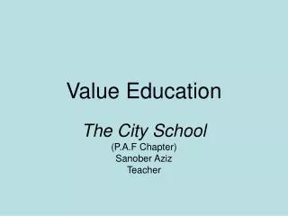 Value Education