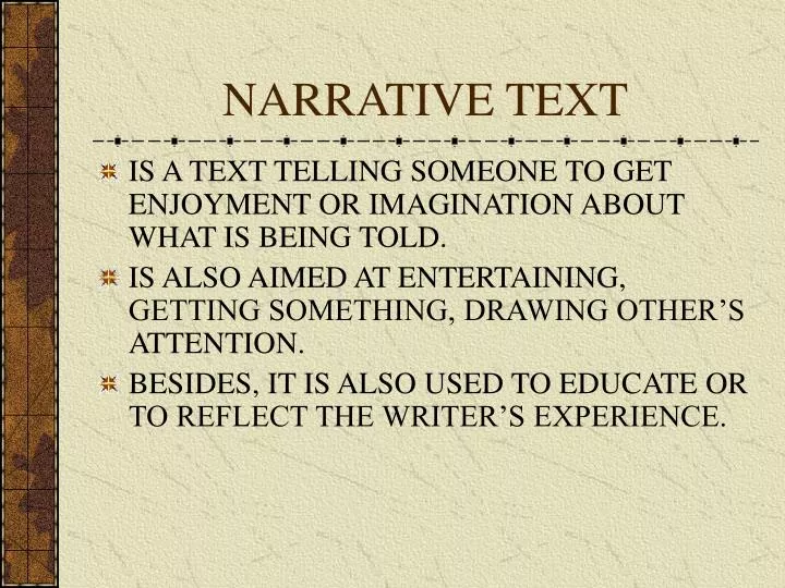 narrative text