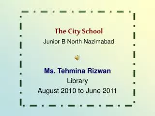 The City School Junior B North Nazimabad