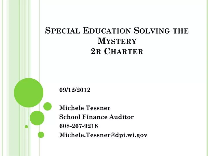 special education solving the mystery 2r charter