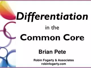 Differentiation in the Common Core