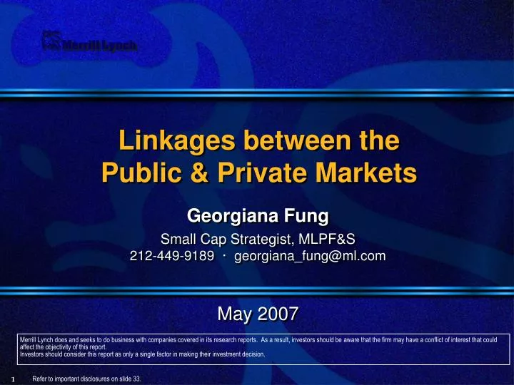 linkages between the public private markets