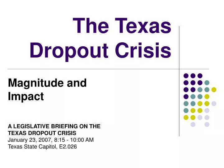 the texas dropout crisis