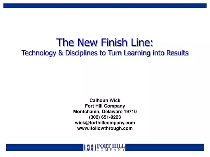 the new finish line technology disciplines to turn learning into results