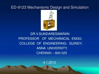 ED-9123 Mechanisms Design and Simulation