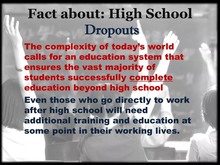 fact about high school dropouts