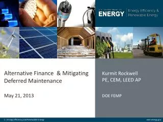 Alternative Finance &amp; Mitigating Deferred Maintenance