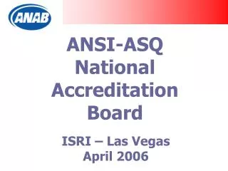 ANSI-ASQ National Accreditation Board