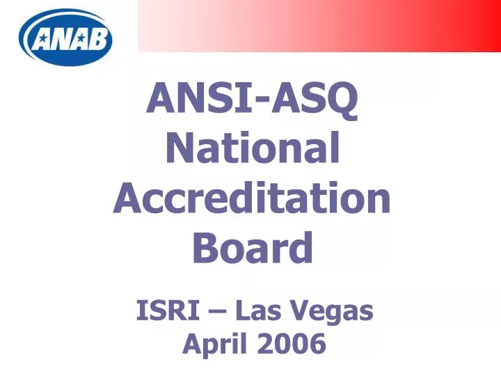 ansi asq national accreditation board