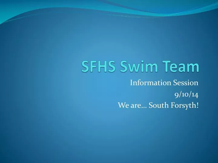 sfhs swim team