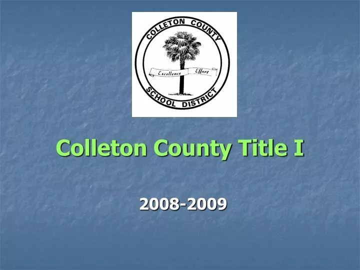 colleton county title i