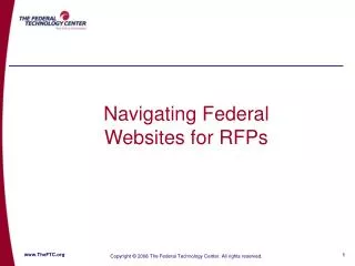 Navigating Federal Websites for RFPs