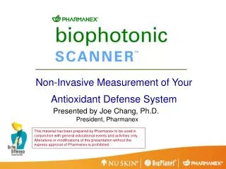 Non-Invasive Measurement of Your Antioxidant Defense System