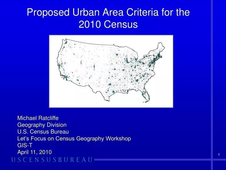 proposed urban area criteria for the 2010 census