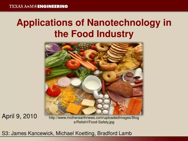 applications of nanotechnology in the food industry