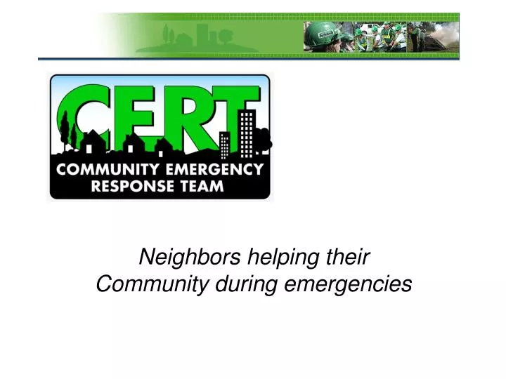 neighbors helping their community during emergencies