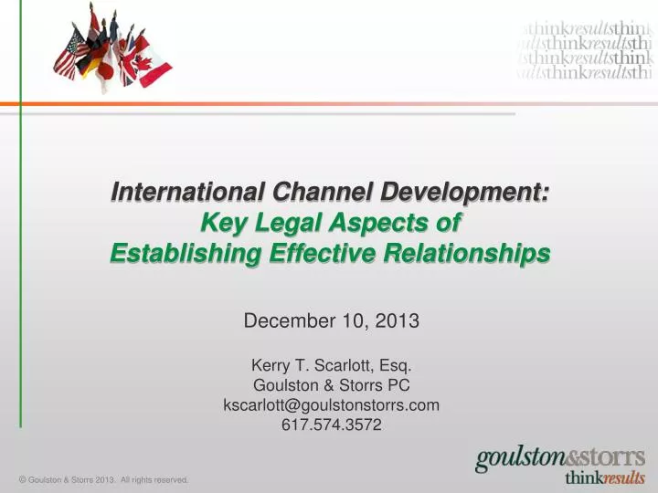 international channel development key legal aspects of establishing effective relationships