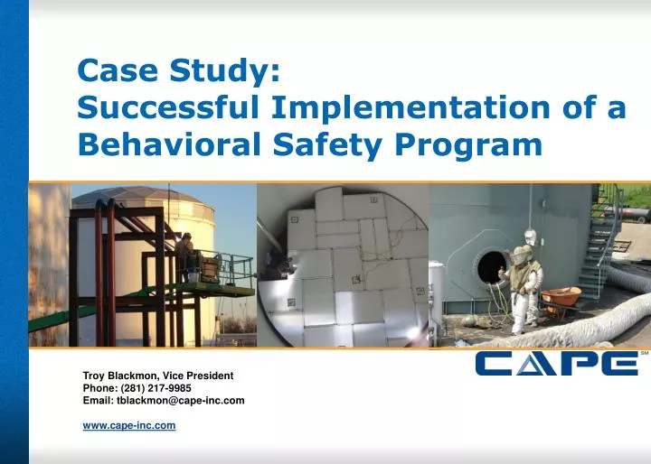 case study successful implementation of a behavioral safety program