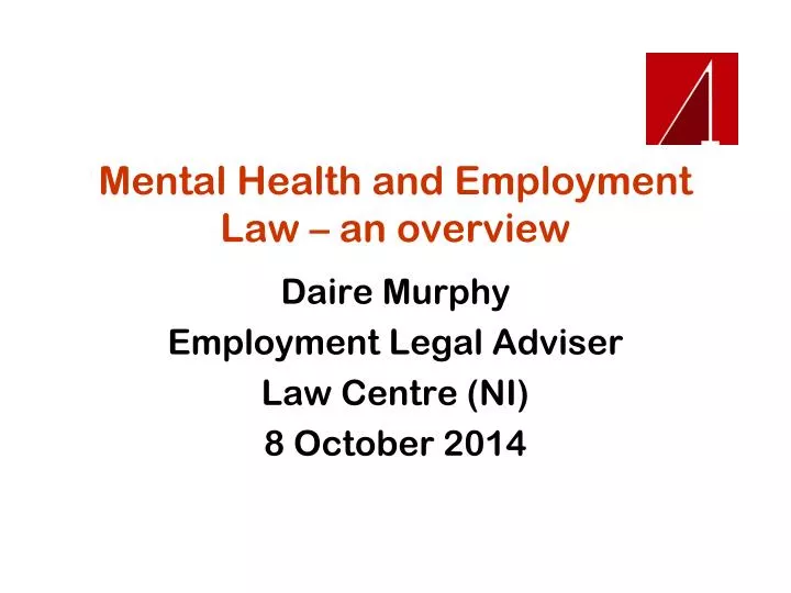 mental health and employment law an overview