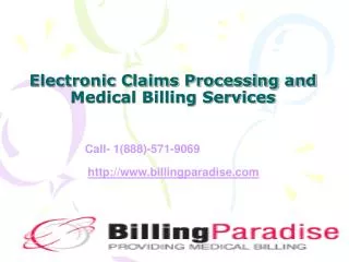 Electronic Claims Processing and Medical Billing Services