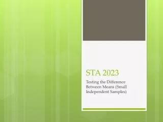 STA 2023