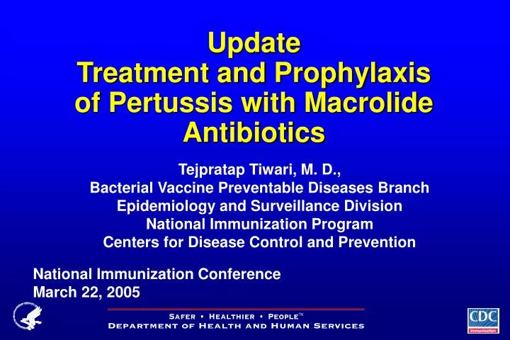 update treatment and prophylaxis of pertussis with macrolide antibiotics