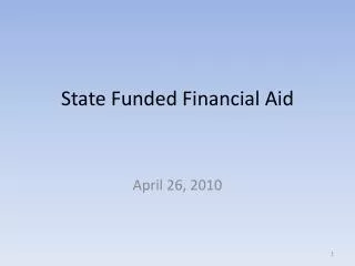State Funded Financial Aid