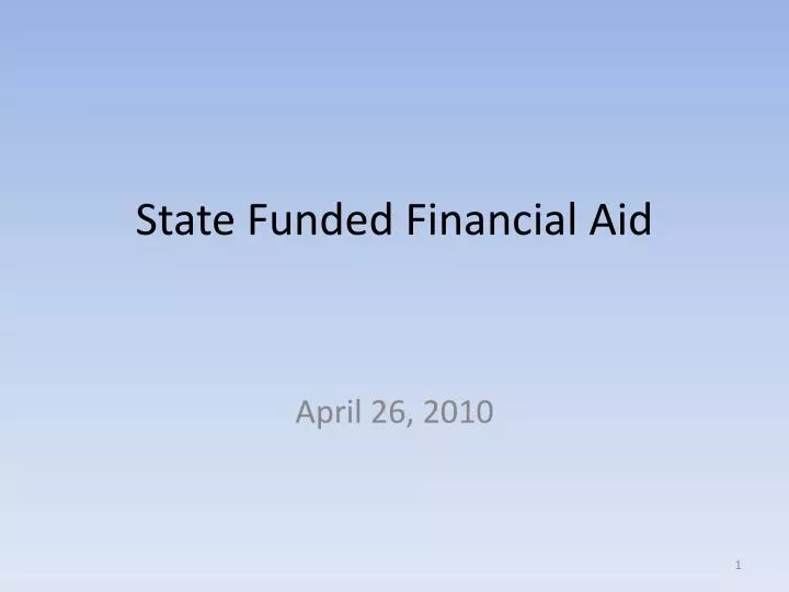 state funded financial aid